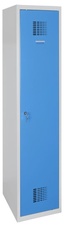 Šatní skříň 1800x400x500 s mezistěnou, modré dveře