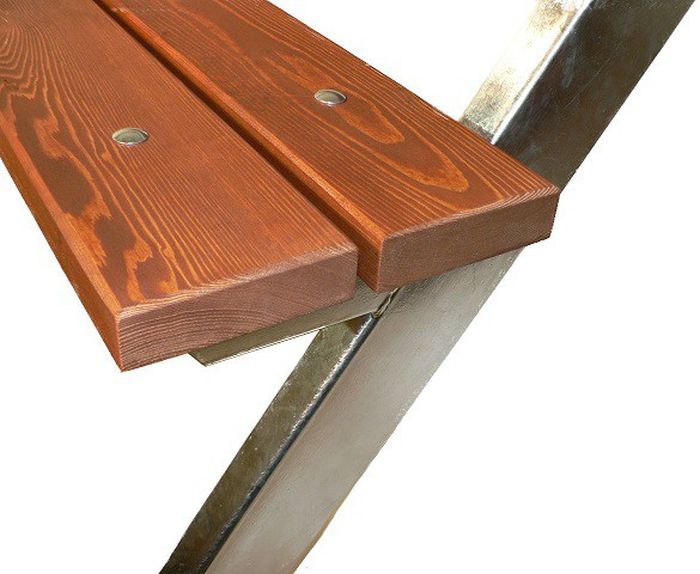 Zahradní set 1900 mm, kovová konstrukce, dřevěné latě