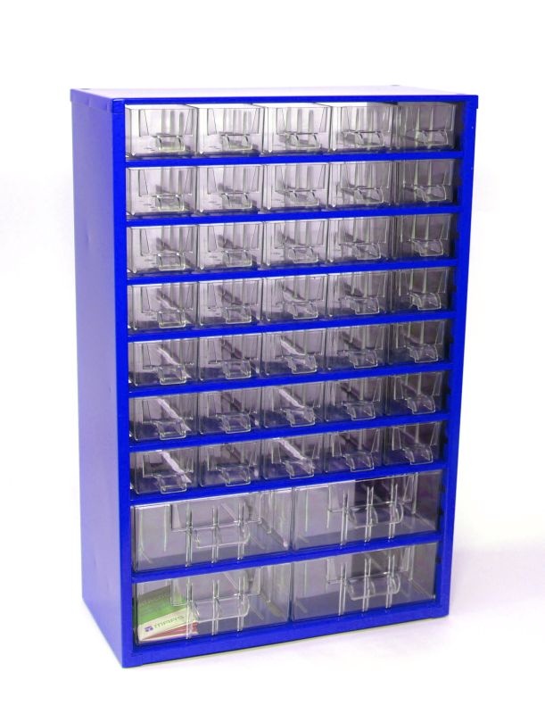 Závěsná skříňka MEDIUM 35xA, 4xB, modrá