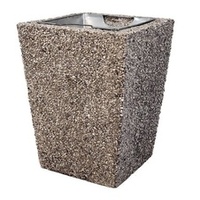 Venkovní betonové odpadkové koše