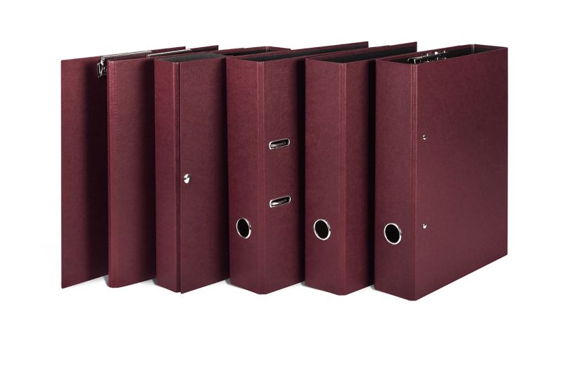 Box na dokumenty, bordó černý