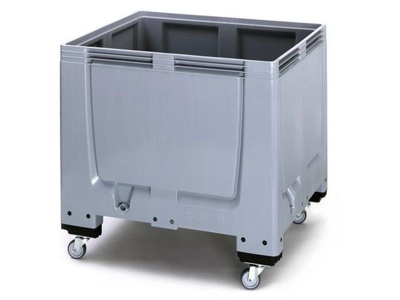 Paletový přepravní box plný MBG 1210 s kolečky