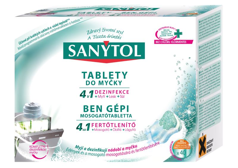 SANYTOL tablety do myčky 4v1 40 ks