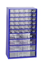 Závěsná skříňka MAXI 30xA,6xB,1xC, modrá