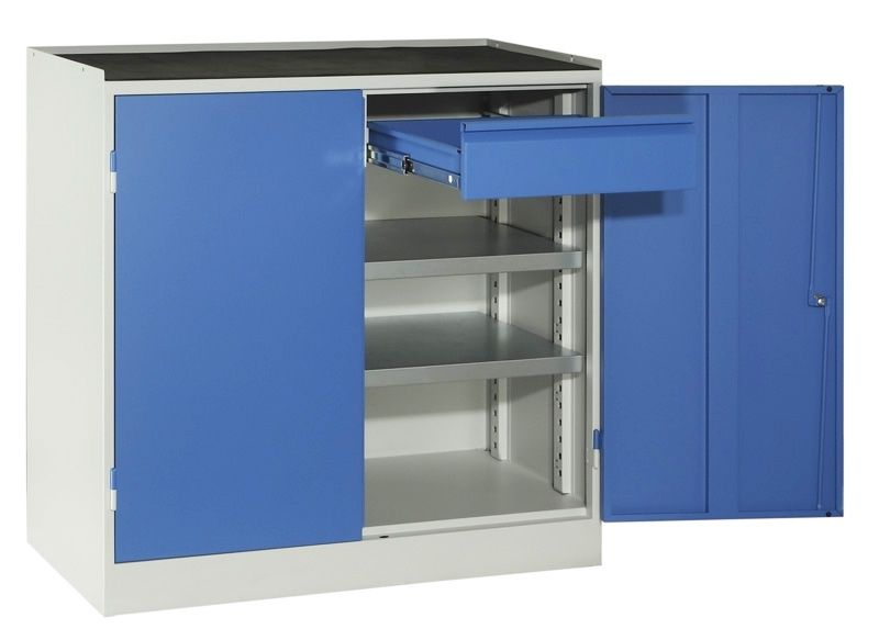 Dílenská skříňka na nářadí 1000x1000x500 mm, 2 zásuvky