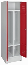 Šatní skříň 1800x500x500 mm, společné dveře, červené