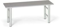 Šatní lavice 1,5 m, lamino deska, kulaté podnoží šedé