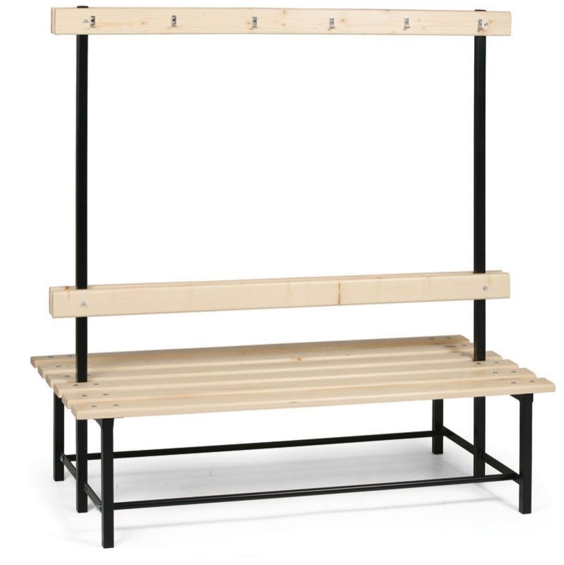 Šatní lavice s věšáky 1500 mm, oboustranná