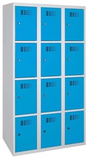 Šatní skříň s 12-boxy, modrá