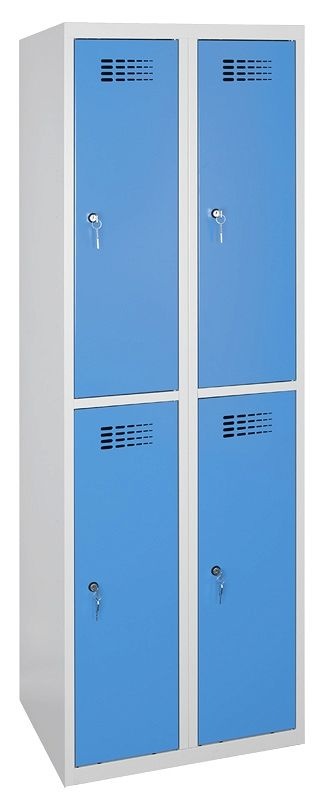Šatní skříň1800x600x500 mm, 4 boxy, modré dveře