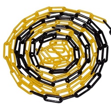 Plastový řetěz 25 m,  černo-žlutý