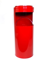 Odpadkový koš s popelníkem 10 L, červený