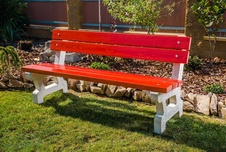 Parková lavička 1900 mm, betonové nohy hladké pro volné ložení