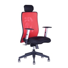 Kancelářská židle CALYPSO XL, pevný podhlavník, červená
