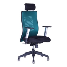 Kancelářská židle CALYPSO XL, stavitelný podhlavník, zelená