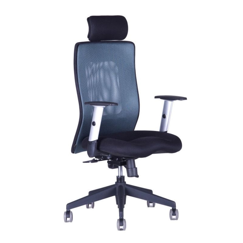 Kancelářská židle CALYPSO XL, stavitelný podhlavník, antracit