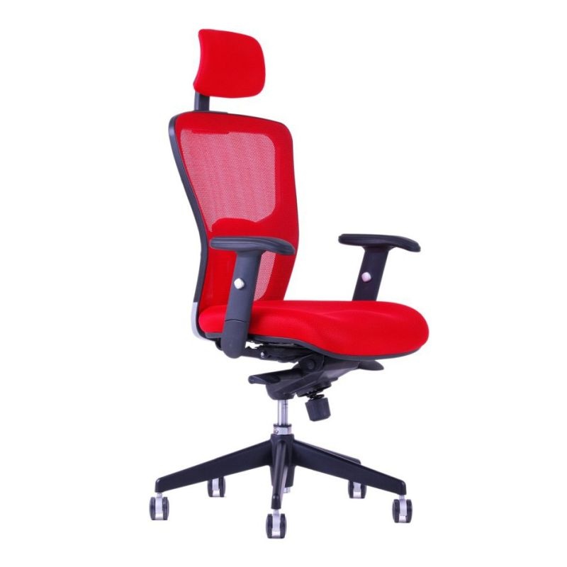 Kancelářská židle DIKE s podhlavníkem, červená