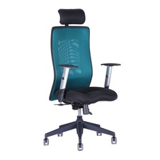Kancelářská židle CALYPSO GRAND, stavitelný podhlavník, zelená