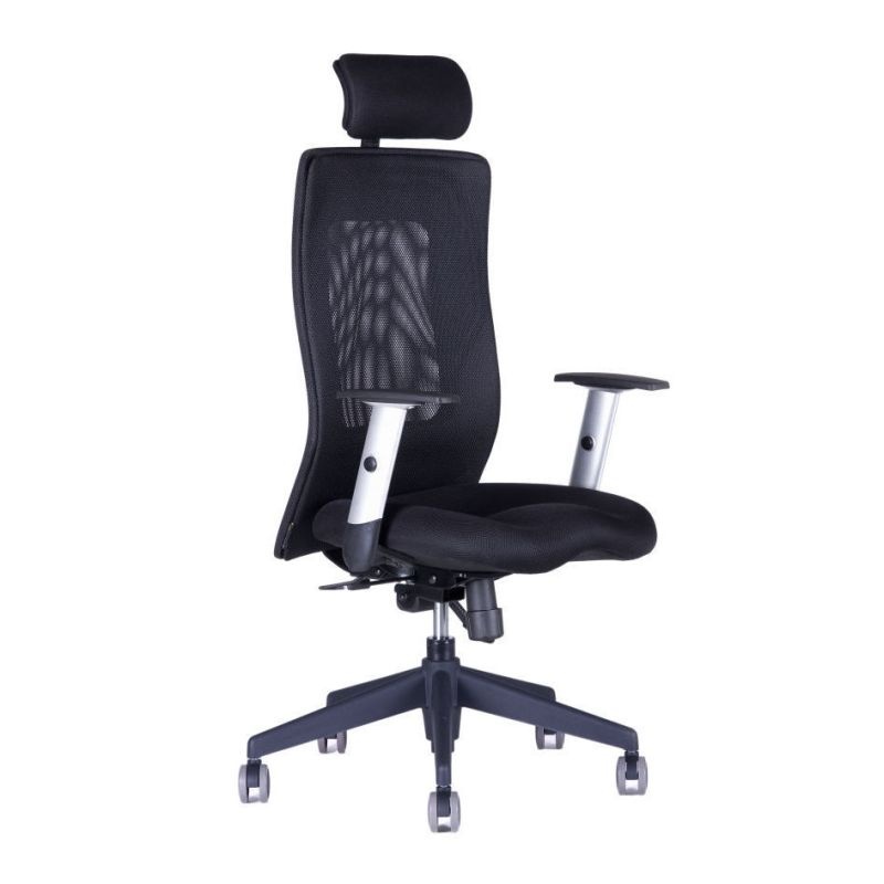 Kancelářská židle CALYPSO GRAND, stavitelný podhlavník, černá