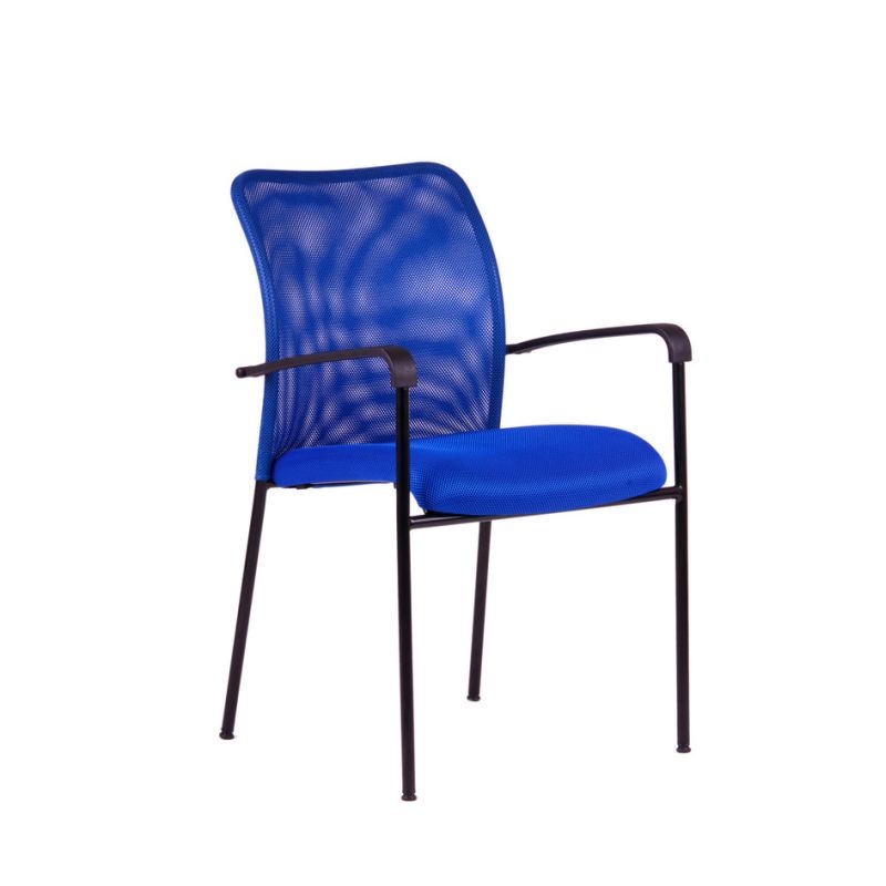 Jednací židle TRITON BLACK, modrá