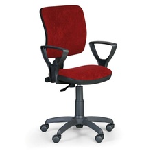 Kancelářská židle MILANO II s područkami, červená-bordó