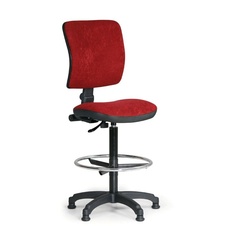 Kancelářská židle MILANO II s opěrným kruhem, červená-bordó