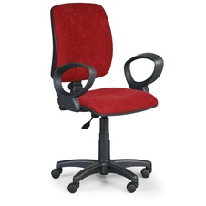 Kancelářská židle TORINO II s područkami , červená-bordó