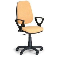 Kancelářská židle COMFORT s područkami, žlutá