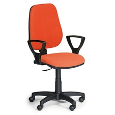 Kancelářská židle COMFORT s područkami, oranžová