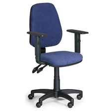 Kancelářská židle ALEX, nastavitelné područky, modrá