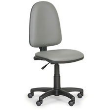 Pracovní židle Torino bez područek, šedá koženka