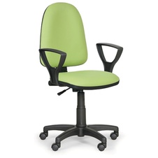 Pracovní židle Torino s područkami, zelená koženka
