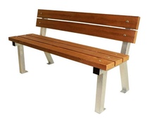 Parková lavička s opěradlem 1500 mm, smrkové latě