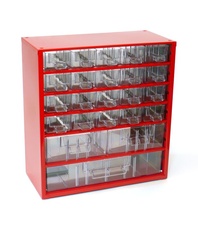 Závěsná skříňka MEDIUM 20xA, 2xB, 1xC, červená