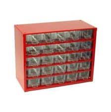 Závěsná skříňka MINI 25xA, červená