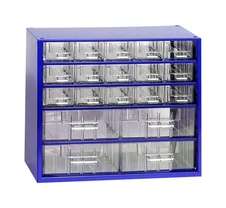 Závěsná skříňka MINI 15xA, 4xB, modrá