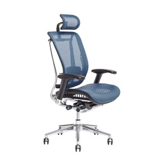 Kancelářská židle LACERTA s podhlavníkem, modrá