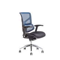 Kancelářská židle MEROPE bez podhlavníku, modrá – ergonomie sezení, nastavitelné područky