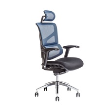 Kancelářská židle MEROPE s podhlavníkem, modrá