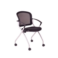 Jednací židle Metis na kolečkách, černá – výborná stabilita, ergonomie sezení