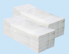 Jednotlivé papírové ručníky SUPER BÍLÉ 4000 ks skládané