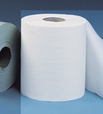 Papírové ručníky v rolích MINI - BÍLÉ, balení 12 rolí