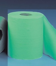 Papírové ručníky v rolích MINI - ZELENÉ, balení 12 rolí