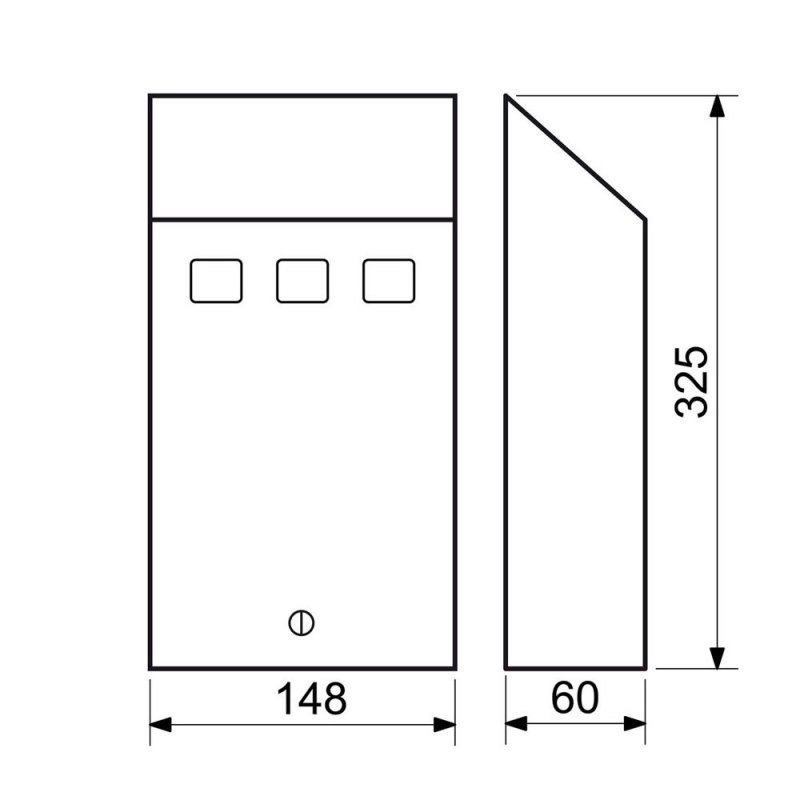 Venkovní nástěnný popelník 1,4 L