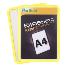 Magnetický rámeček TARIFOLD Magneto A4, žlutý - 2 ks
