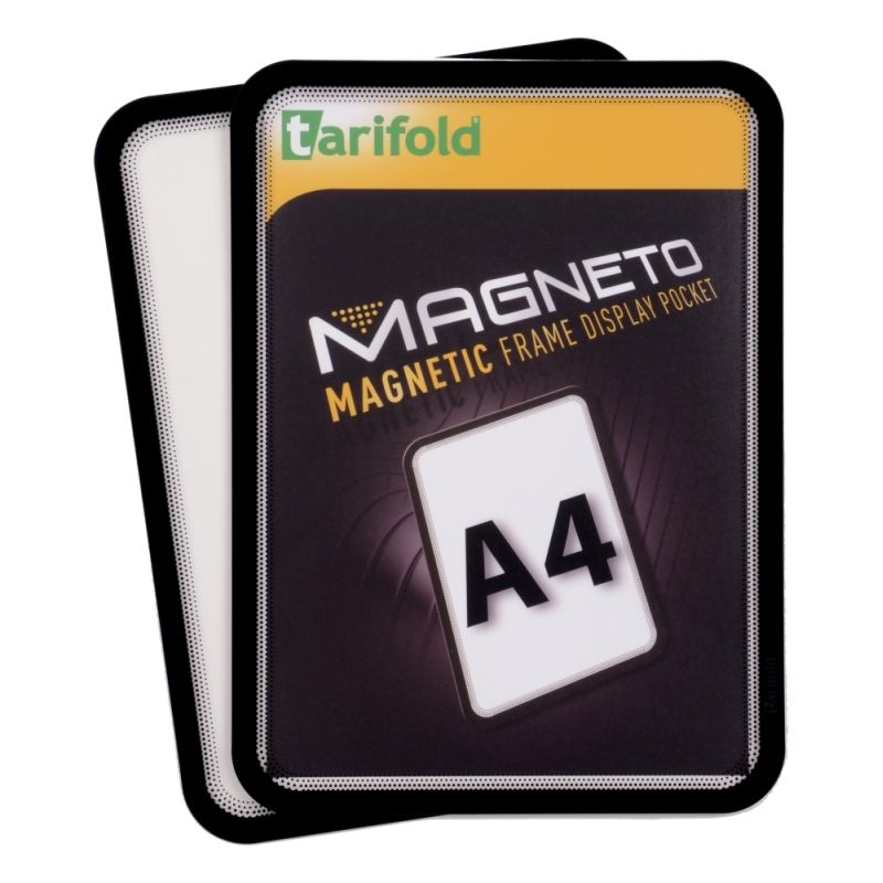 Magnetický rámeček TARIFOLD Magneto A4, černý - 2 ks