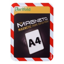 Bezpečnostní magnetický rámeček Magneto A4, červeno-bílý - 2 ks - 1