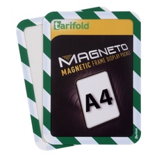 Bezpečnostní magnetický rámeček Magneto A4, zeleno-bílý - 2 ks
