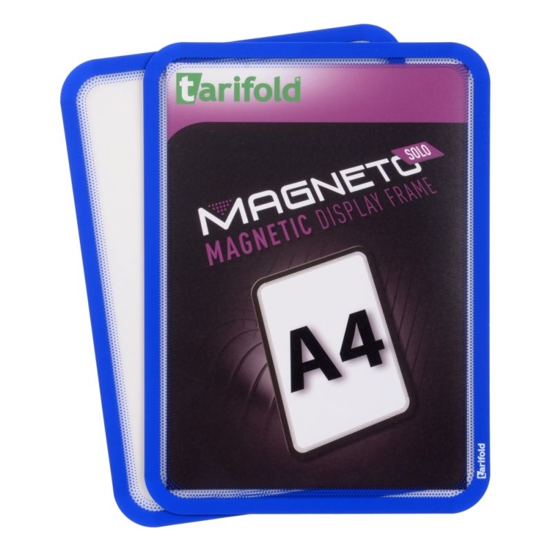 Magnetický rámeček TARIFOLD Magneto Solo A4, modrý - 2 ks