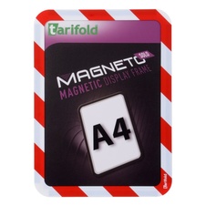 Bezpečnostní magnetický rámeček Magneto Solo A4, červeno-bílý - 2 ks